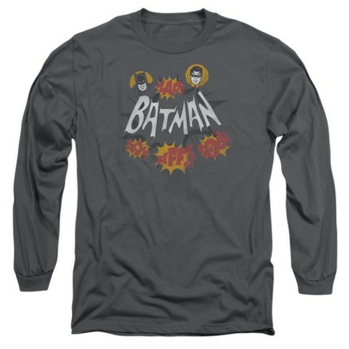 Trevco Batman Classic Tv-Sound Effects - Long Sleeve Adult 18-1 Tee - 