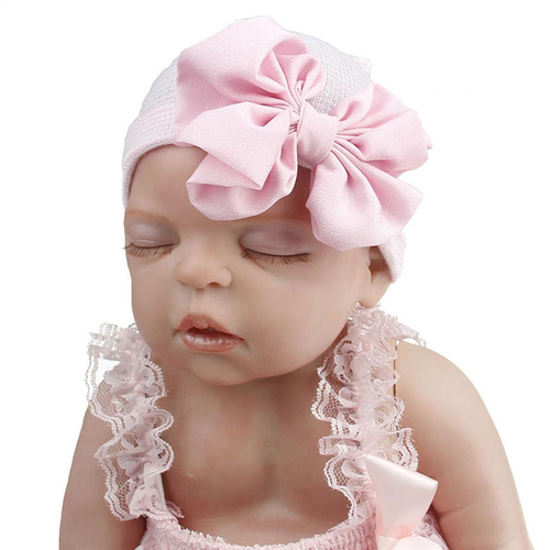 Cute Baby Hat Girls Bowknot Toddlers Cotton Sleep