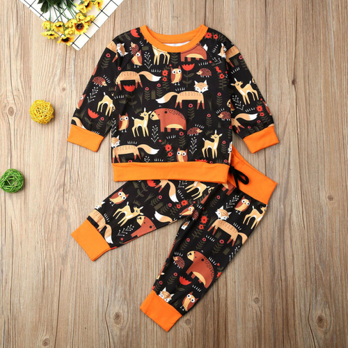 Pudcoco Autumn 2pcs Newborn kids Baby Boy Girl