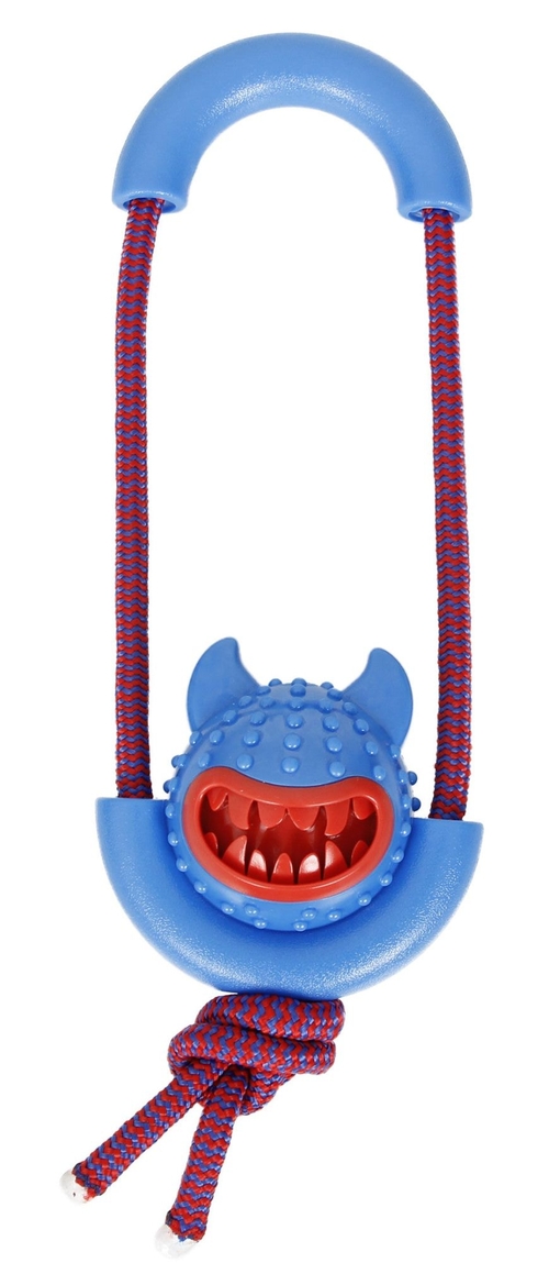 Pet Life Sling-Away Treat Dispensing Launcher With Natural Jute,