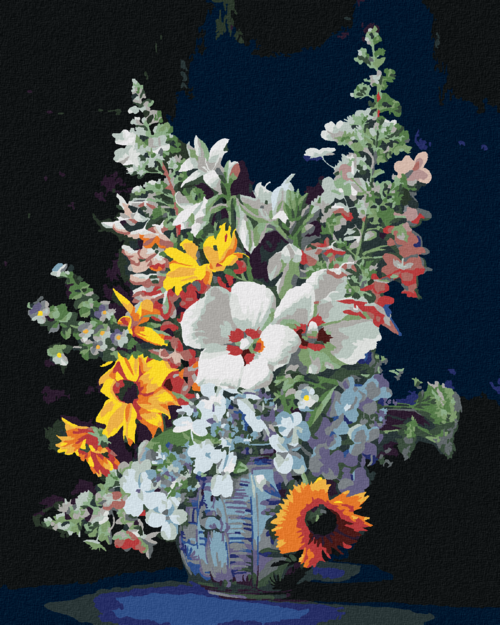 Zuty - Paint by Numbers - STILL LIFE HYDRANGEA IN CERAMIC VASE (PIETER