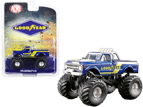 1970 Chevrolet K-10 Monster Truck \Goodyear\" Dark Blue with Yellow