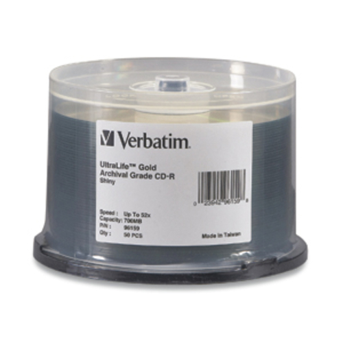 VERBATIM 96159 Disk  CD-R 80 min  52x 700MB  Ultra Life branded  50pk 