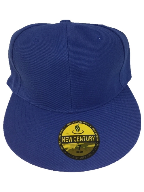 DDI 2289292 Royal Blue Flat bill FITTED Baseball Cap assorted Case of 