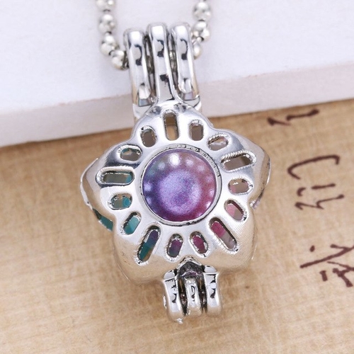 10PCS/Lot Pearls Cage Locket Necklaces Aroma