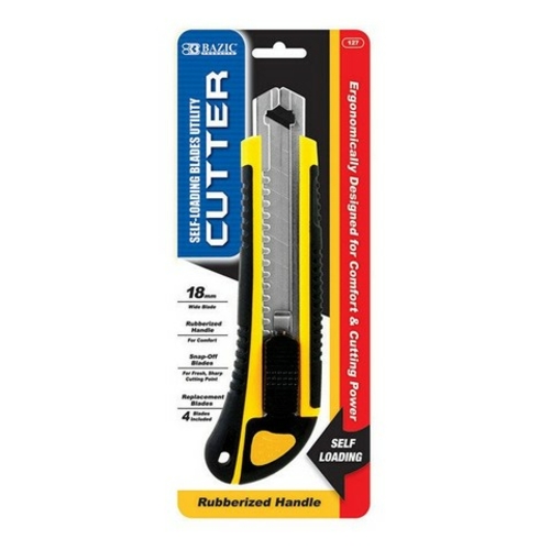 Bazic 127 Heavy Duty Self Loading Cutter w/ Grip + 2 Replacement Blad