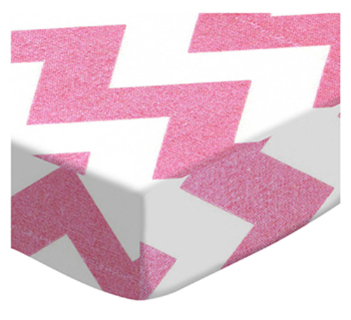 SheetWorld Fitted Crib Sheet Set - 100% Cotton Woven - Sparkly Pink