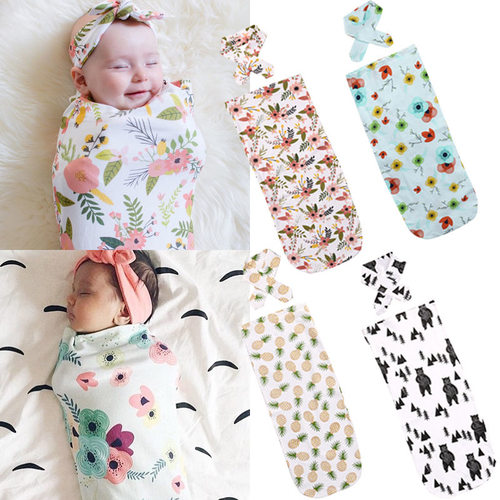 2Pcs/Set ! Newborn Fashion Baby Swaddle Blanket