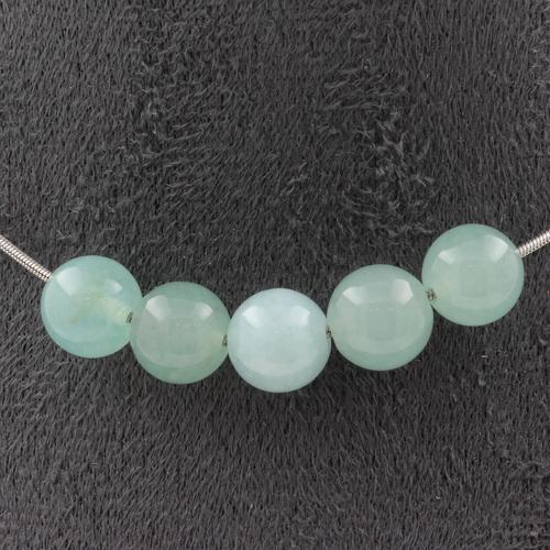Angelite 5 beads 8 mm necklace