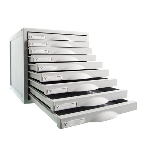 Modular Filing Cabinet Archivo 2000 ArchiSystem 9 drawers Grey Plastic