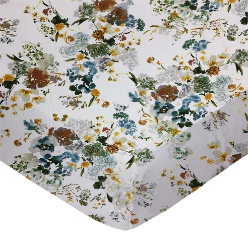 SheetWorld Fitted Bassinet Sheet - 100% Cotton Woven - Modern Floral,