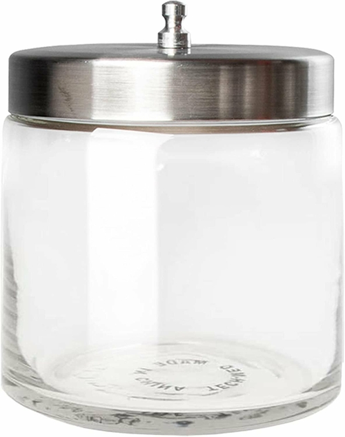 Dukal Pack of 6 Glass Dressing Jars 3" x 3". Clear Sundry Jars with