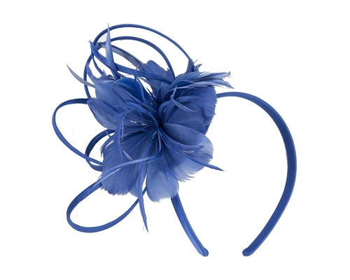 Royal Blue feather racing fascinator