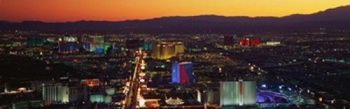 Hotels Las Vegas NV Poster Print by  - 36 x 12