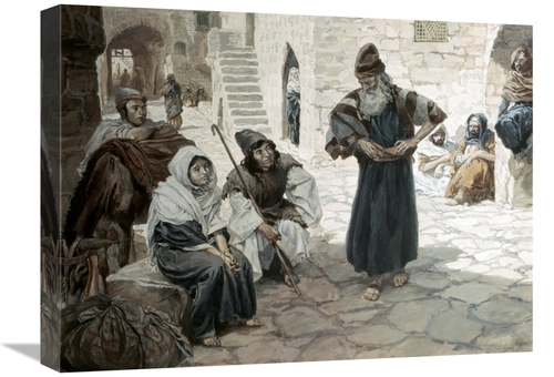 Global Gallery GCS-280447-22-142 22 in. Old Man Invites the Levite Art
