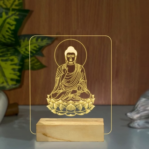 3D Illusion Buddha led Night lamp