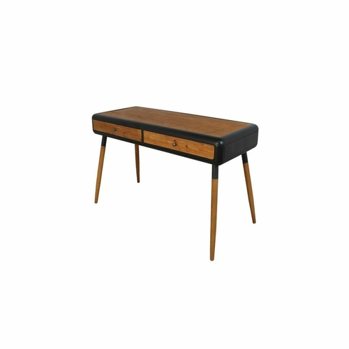 Console DKD Home Decor Black Natural Dark brown Dark grey Metal Fir