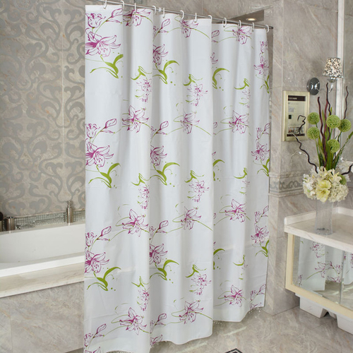 Purple Lily PEVA Bathroom Waterproof