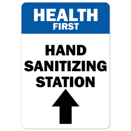 SignMission OS-NS-A-1824-25466 Covid-19 Notice Sign - Health First Han