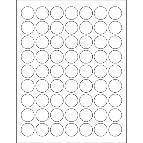 Box Partners LL142 1 in. White Circle Laser Labels - Pack of 6300