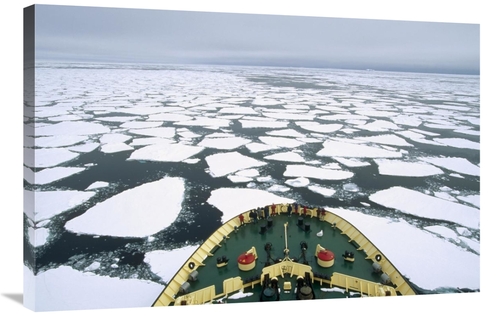 Global Gallery GCS-452380-2436-142 24 x 36 in. Tourists on Russian Ice