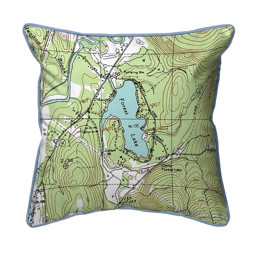 Betsy Drake ZP463 22 x 22 in. Forest Lake, NH Nautical Map Extra L