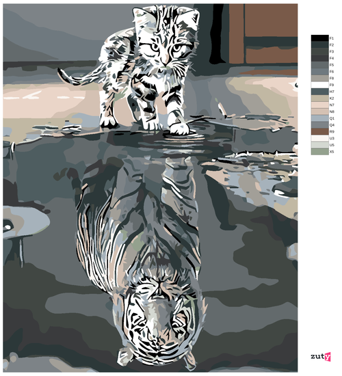 Paint by Numbers - KITTEN OR TIGER