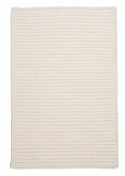 Colonial Mills Rug H141R024X120S Simply Home Solid - White 2 ft. x 10 