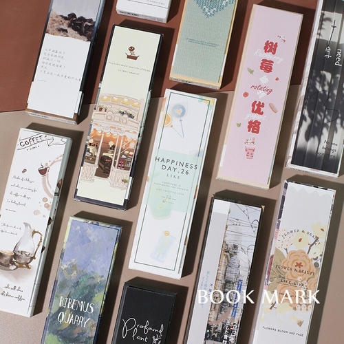 30PCS/Pack Town Travel Coffee Bookmark