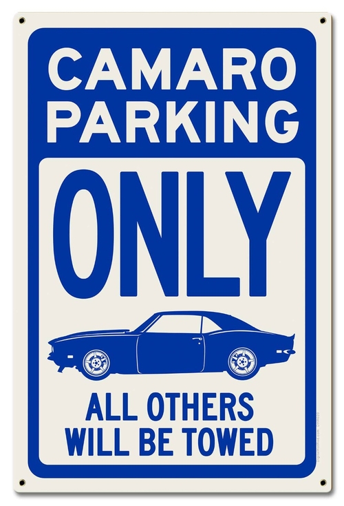 Pasttime Signs DHTR024 16 x 24 in. Camero Parking Satinvintage Sign&#4