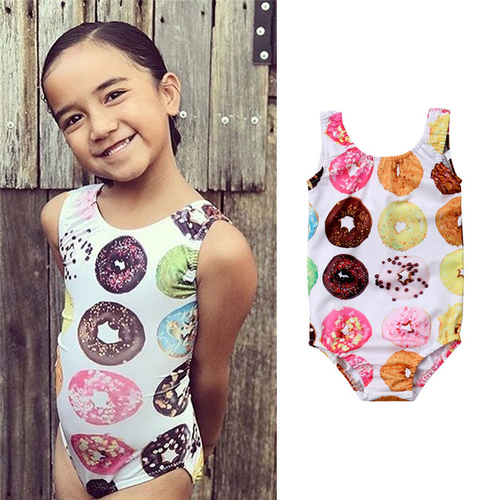 Kids Baby Girls Sweet Summer Swimwear Girl Donut