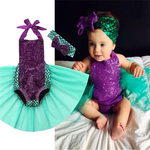 Pudcoco Hot Sale 2PCS Newborn Baby Girl Mermaid