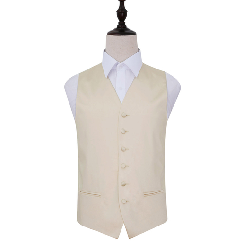 Plain Satin Waistcoat - Champagne, 40'