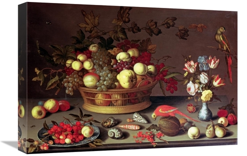 Global Gallery GCS-267487-22-142 22 in. A Basket of Grapes & Other Fru