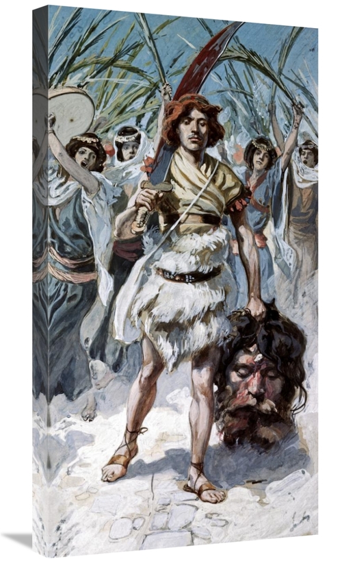 Global Gallery GCS-280277-30-142 30 in. David Takes the Head of Goliat