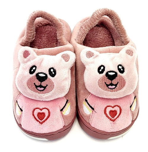 Kids House Shoes Faux Fur Slippers Pink