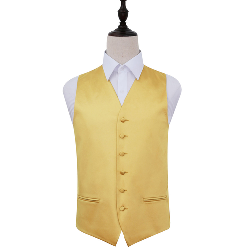 Plain Satin Waistcoat - Gold, 44'