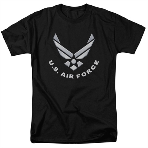 Air Force-Logo - Short Sleeve Adult 18-1 Tee, Black - 2X