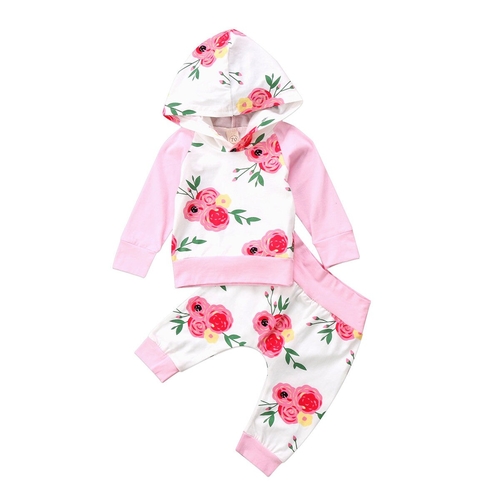 Fall Rose Hooded Newborn Infant Baby Flower
