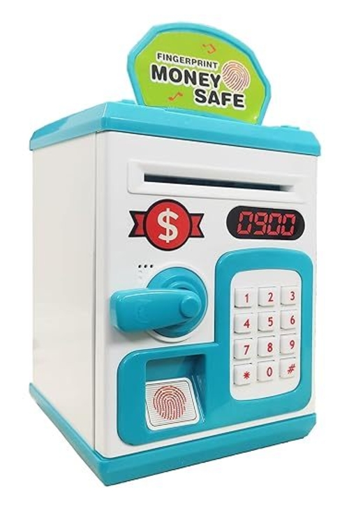 Money Safe ATM Kids Piggy Savings Bank with Fingerprint Sensor, 