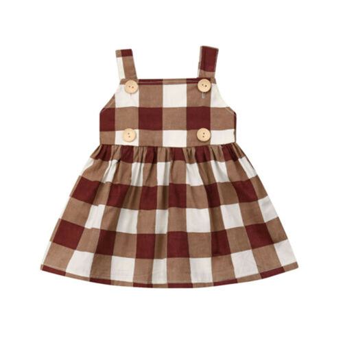 Summer Newborn Toddler Infants Baby Girls Plaid