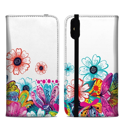 DecalGirl AIPXSMFC-INTENSEFLOWERS Apple iPhone XS Max Folio Case - Int