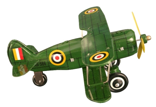 Alexander Taron MS454 Collectible Tin Toy - "Curtis" biplane
