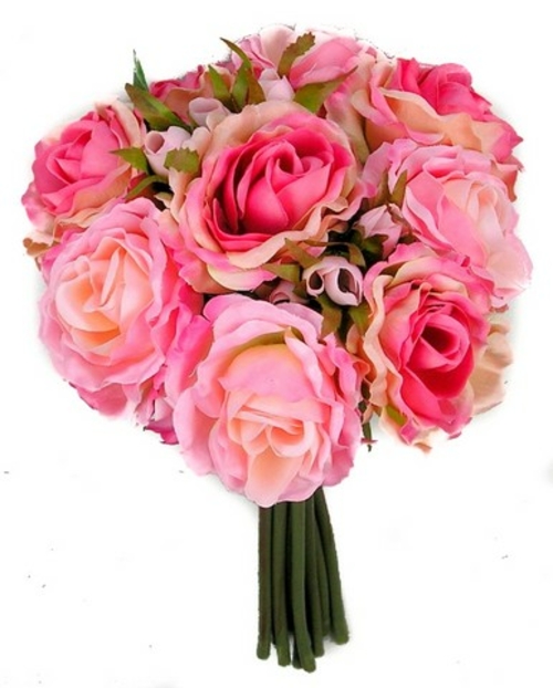 Admired by Nature GPB0115-PK-MIX Artificial Rose Bouquets, Pink Mi