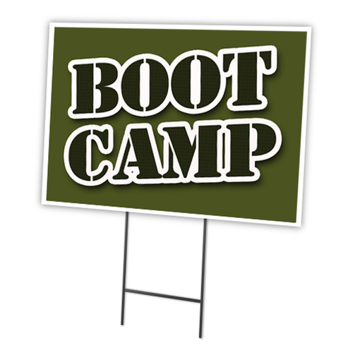 SignMission C-1824 Boot Camp 18 x 24 in. Boot Camp Yard Sign & Stake O
