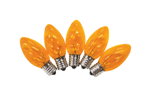 Holiday Bright Lights 9760836 C9 Christmas Light Bulbs, Orange&#44