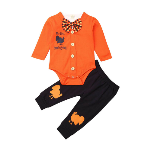 Infant Baby Boy Autumn Clothes Thanksgiving Sets