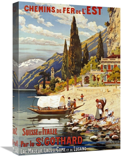 Global Gallery GCS-266694-22-142 22 in. Suisse Et Italie Par Le St Got
