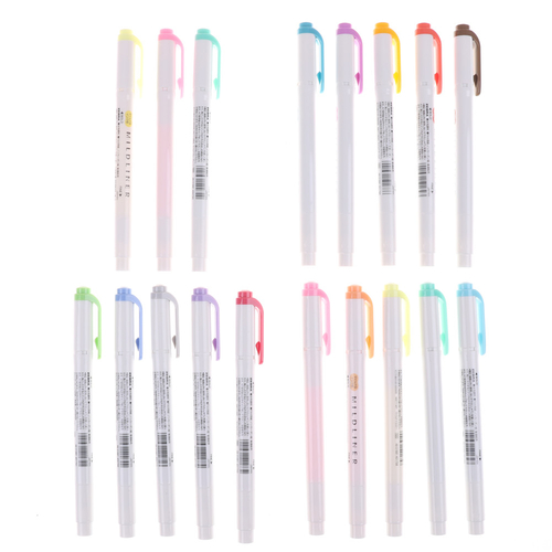 5 Pcs/Set Cute Zebra Mild Liner Double Headed
