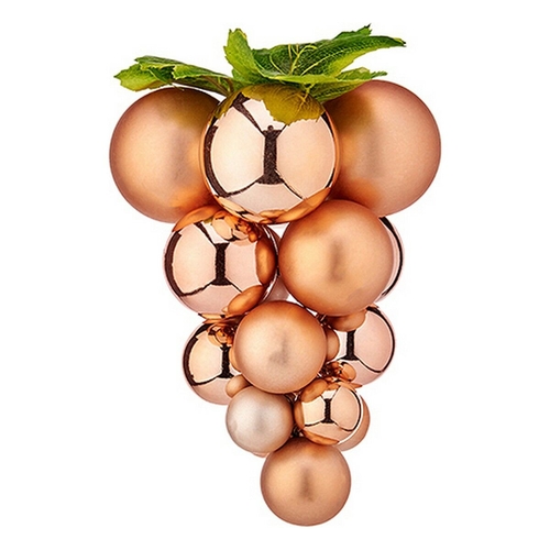 Christmas Bauble Grapes Copper Plastic